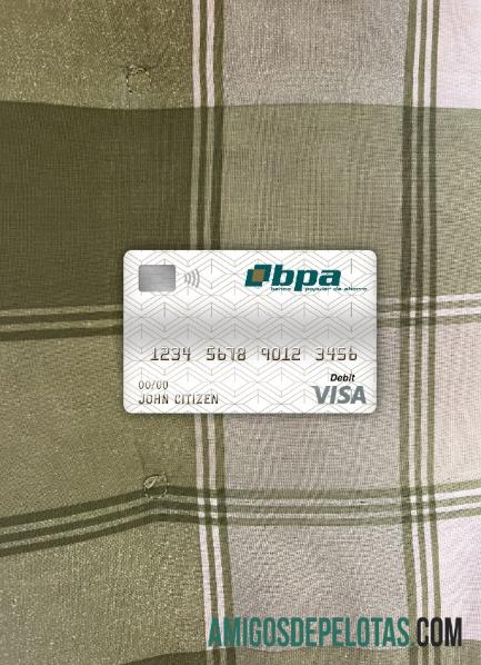 Cuba Banco Popular De Ahorro (bpa) Banco Visa Cartão de Débito Photolook Front baixar para verificação